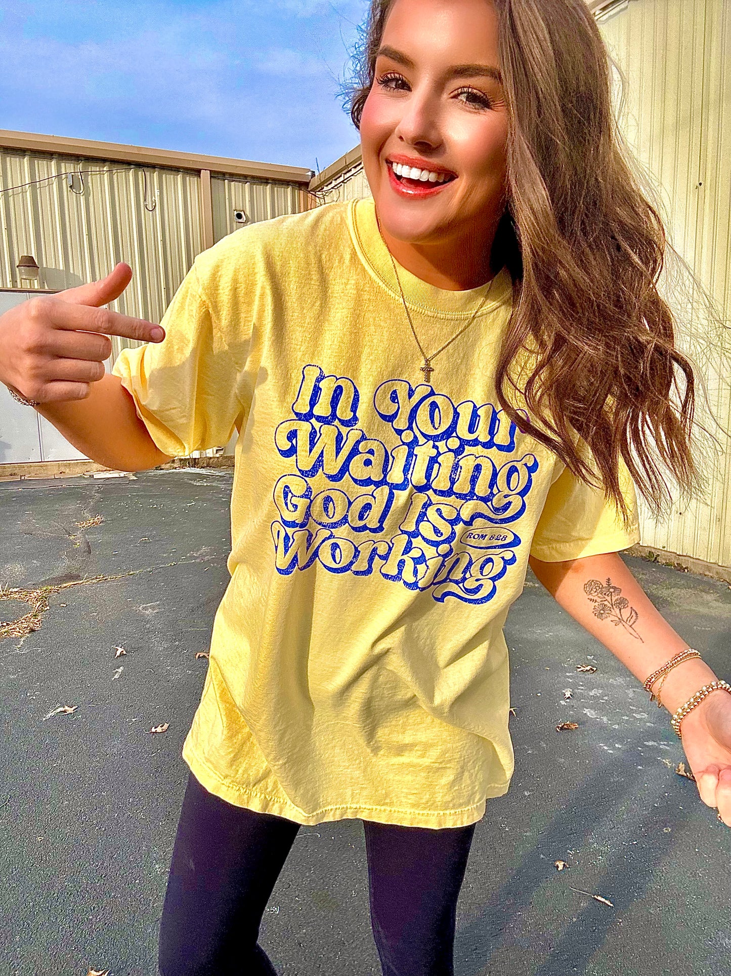 IN YOUR WAITING GOD IS WORKING TEE | BUTTER