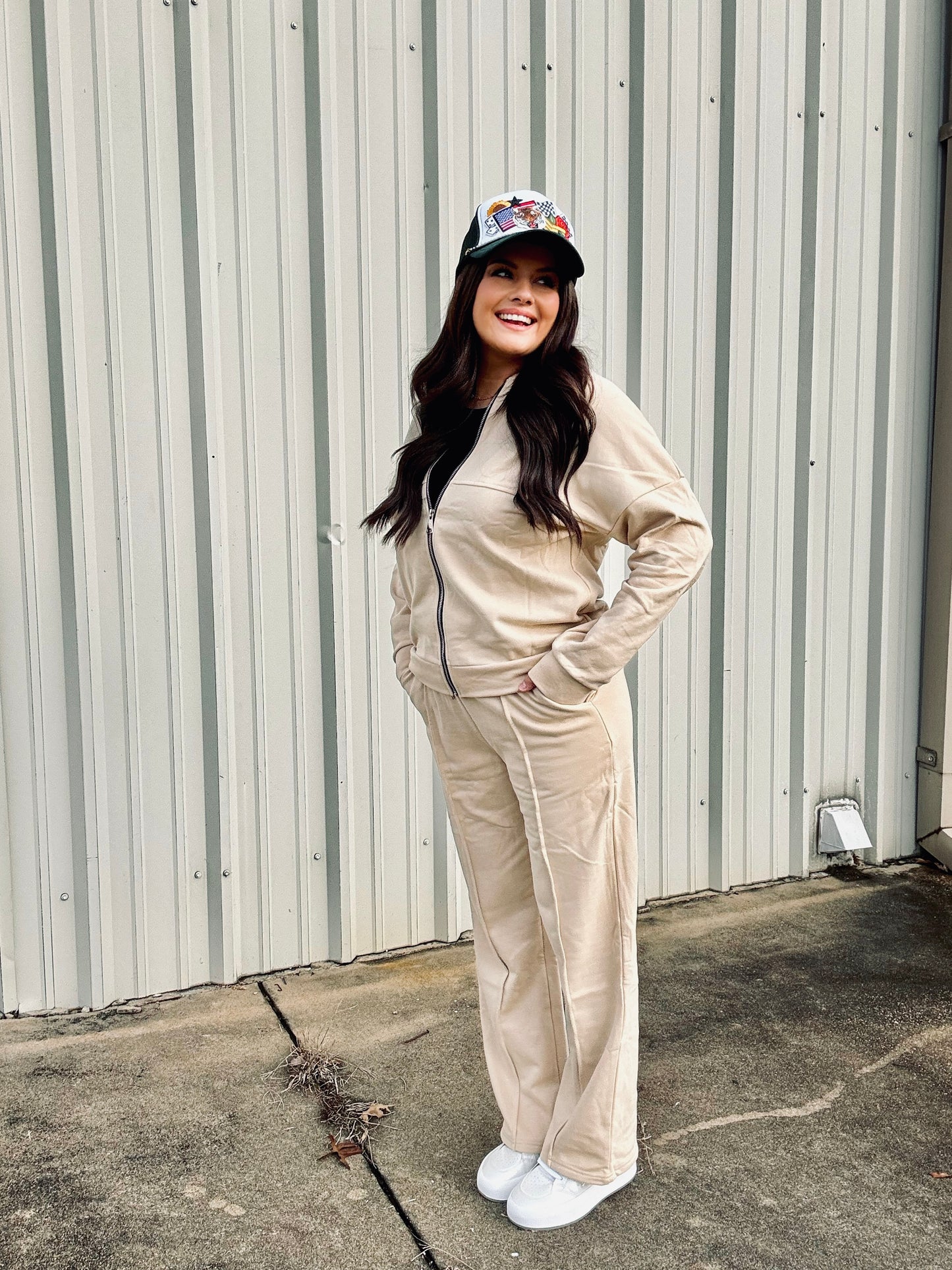 Errands to run cozy zip jacket set