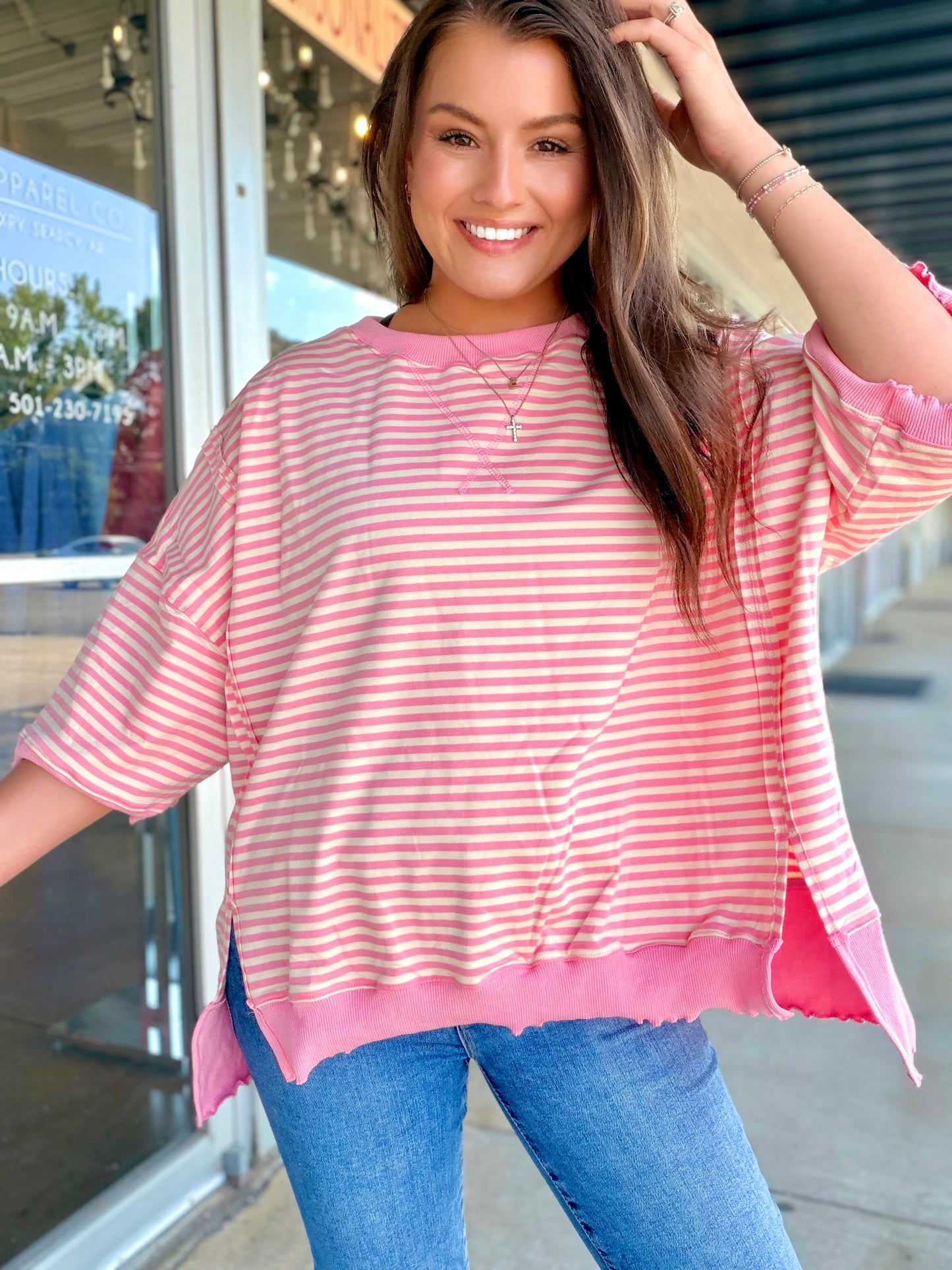 CANDY STRIPE LETTUCE BOTTOM/ PINK