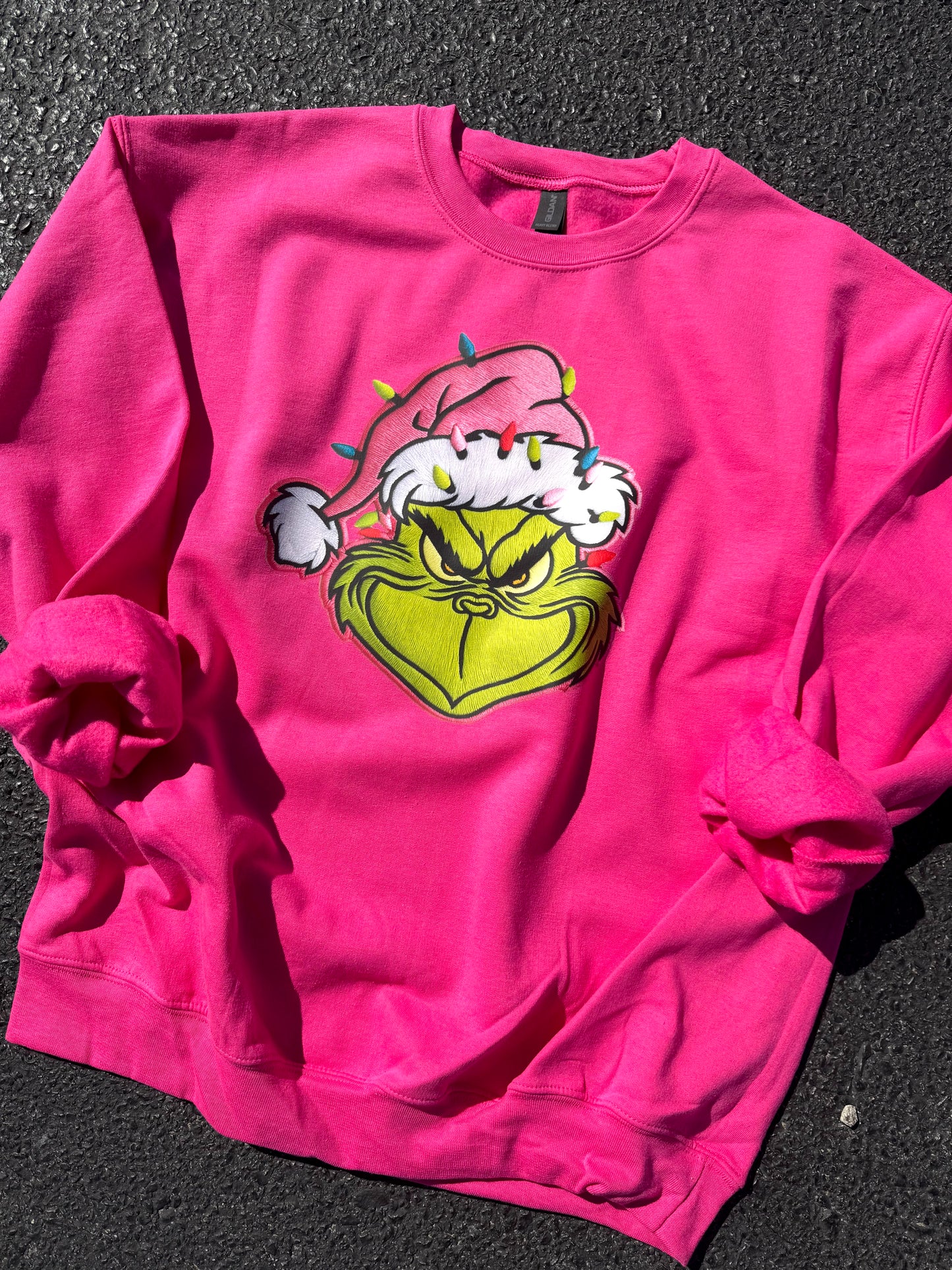 GRINCH CHRISTMAS LIGHTS CREWNECK