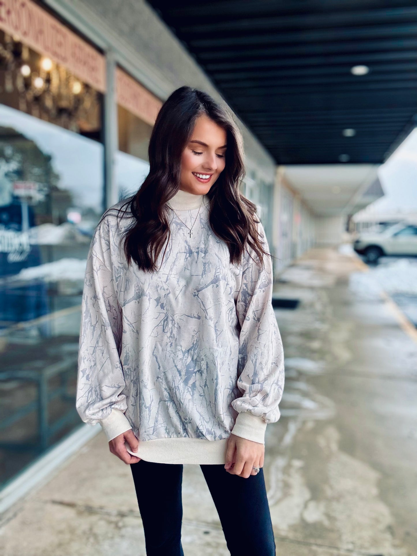 CAMO LIGHTWEIGHT MOCKNECK