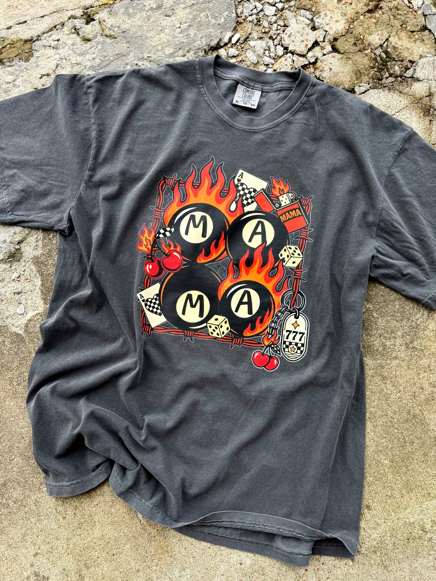 Eight Ball Mama graphic tee