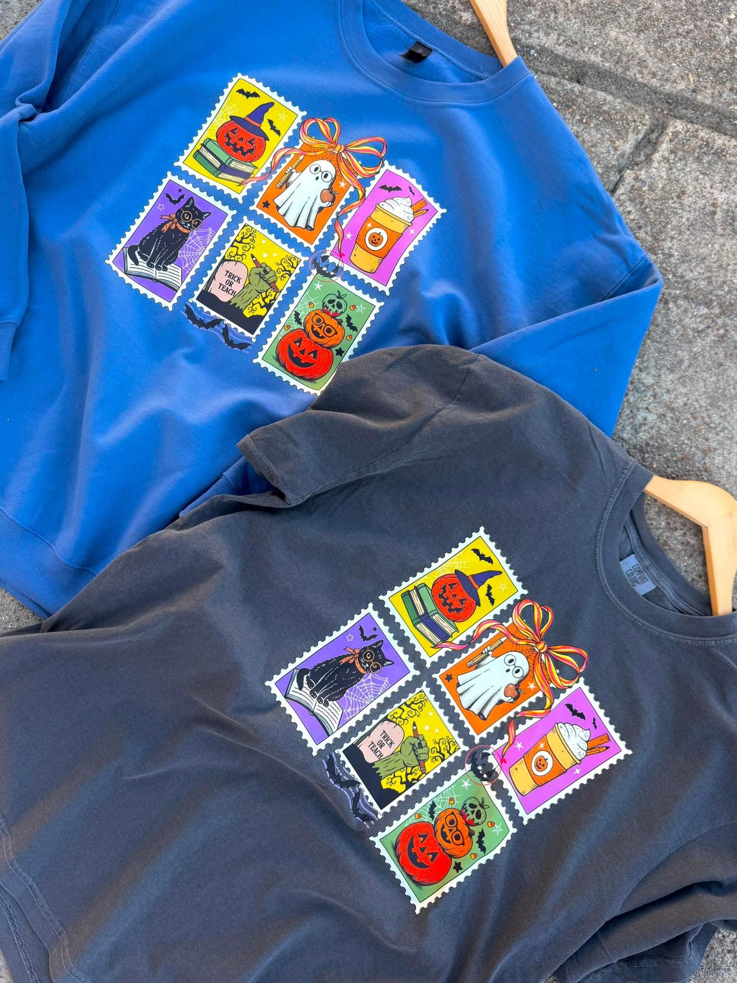 SPOOKY HALLOWEEN STAMPS GRAPHIC TEE