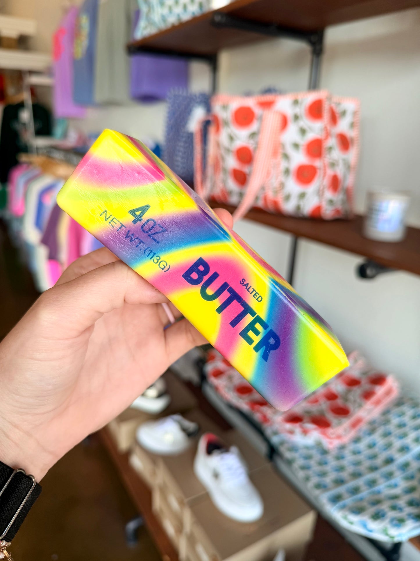 TIE DYE BUTTER SQUISH TOY