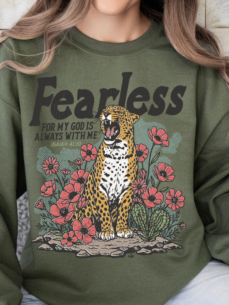 FEARLESS GRAPHIC CREWNECK SWEATSHIRT