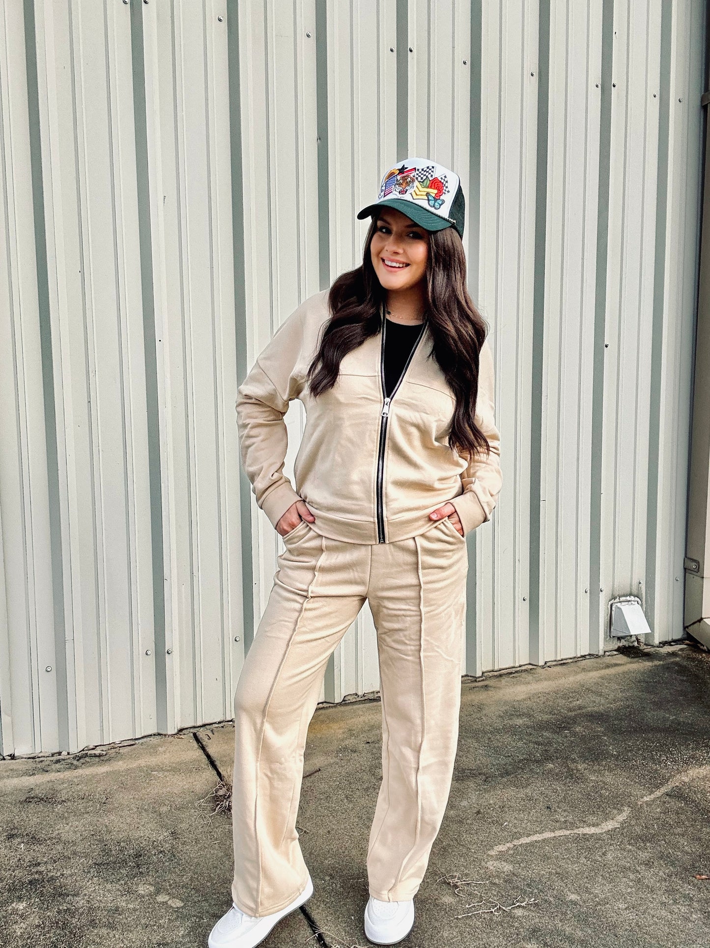 Errands to run cozy zip jacket set