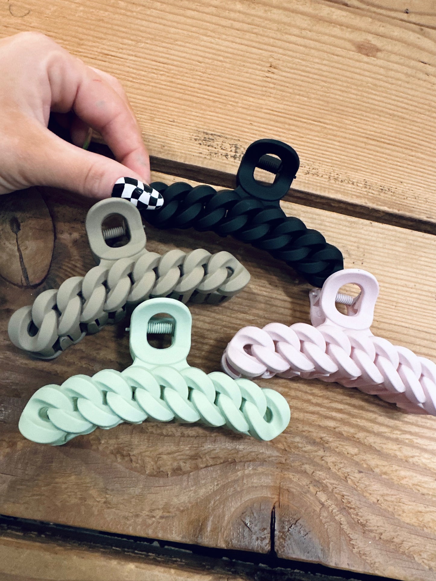 Large Matte Hair Claw Clips | COLORS
