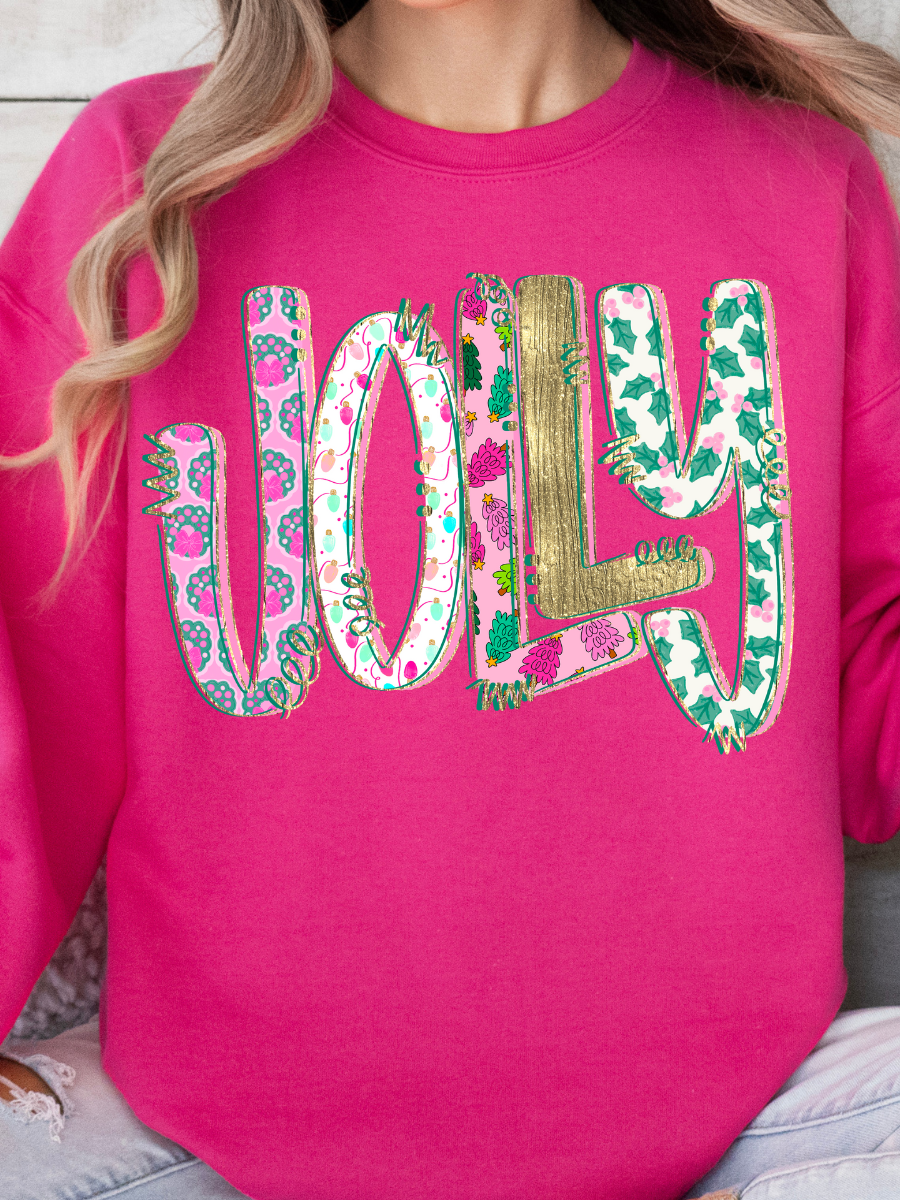 PINK PATTERN JOLLY | HELICONIA CREWNECK