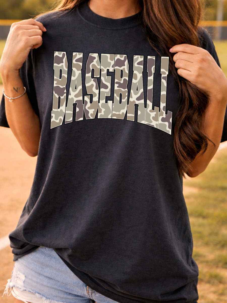 BASEBALL CAMO GRAPHIC TEE | PEPPER