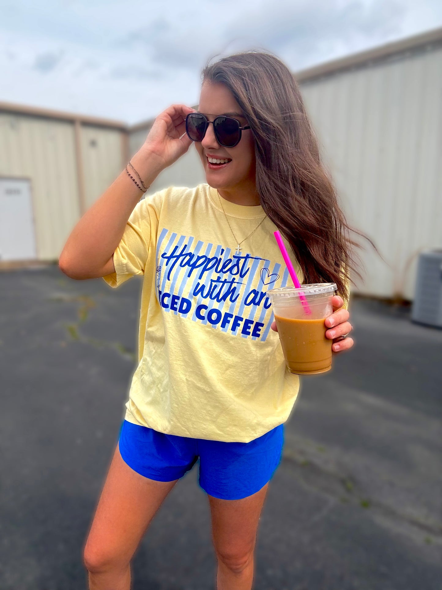 WANDERLUST OG | HAPPIEST WITH AN ICED COFFEE TEE | BUTTER