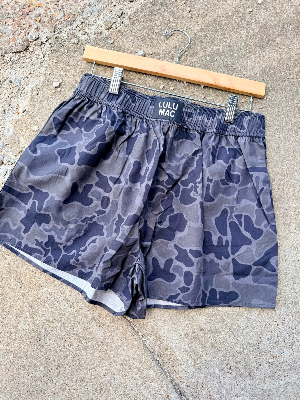 LULU MAC BLACK CAMO DOT BOXER SHORTS