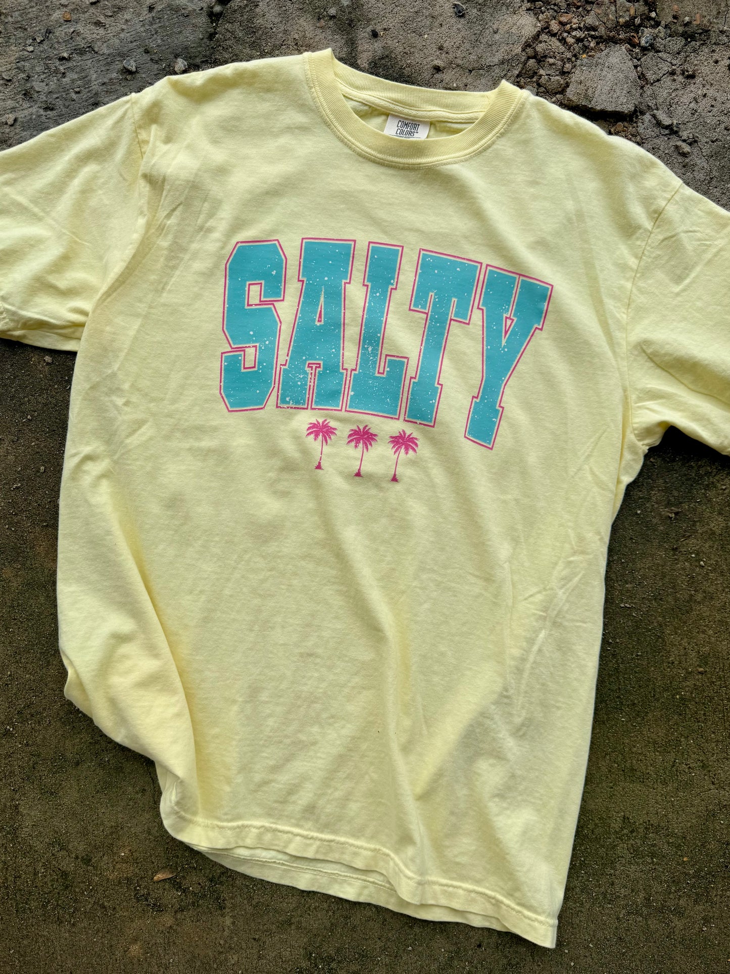Salty with Palm Trees graphic tee