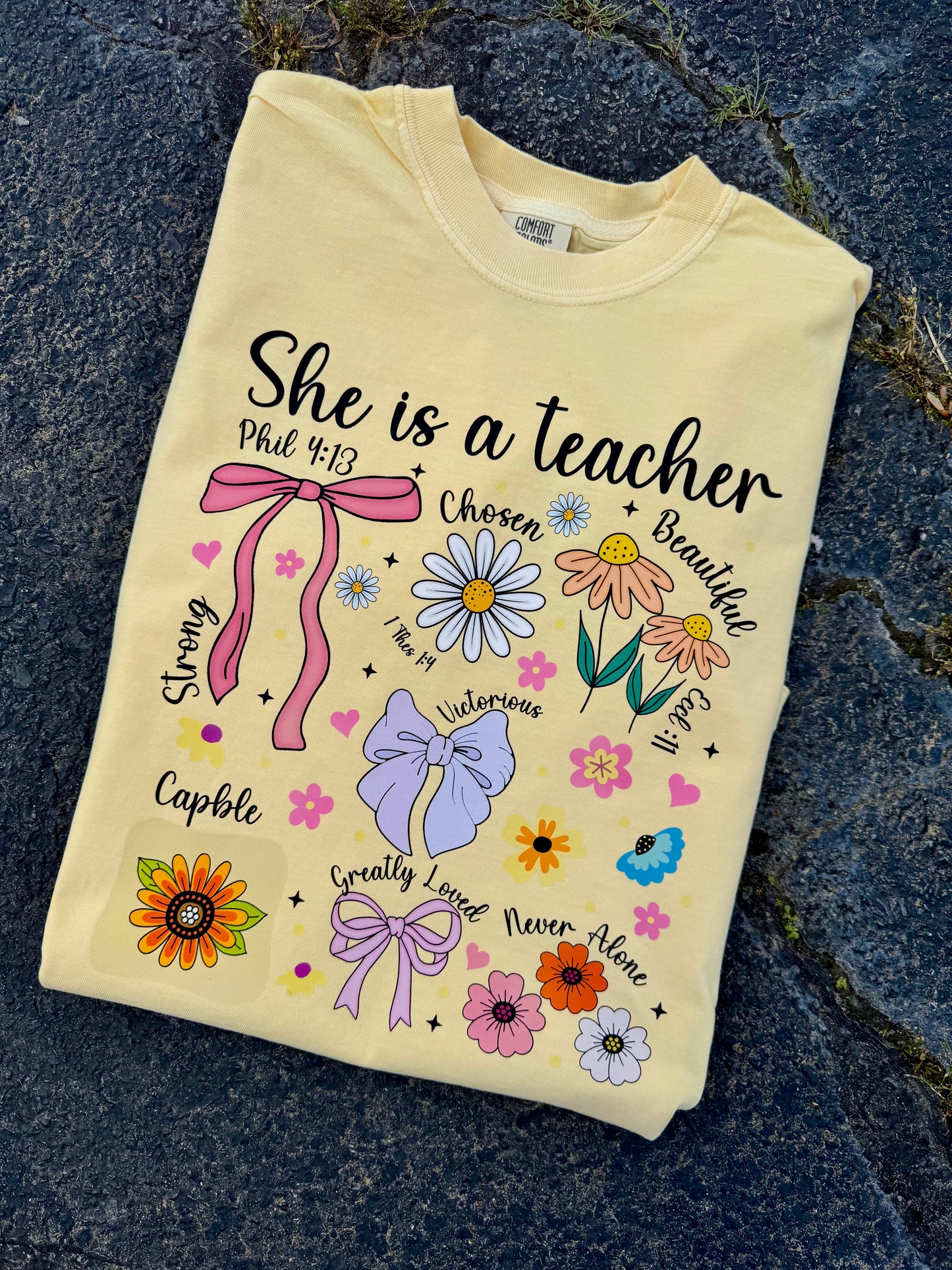 SHE IS A TEACHER GRAPHIC TEE