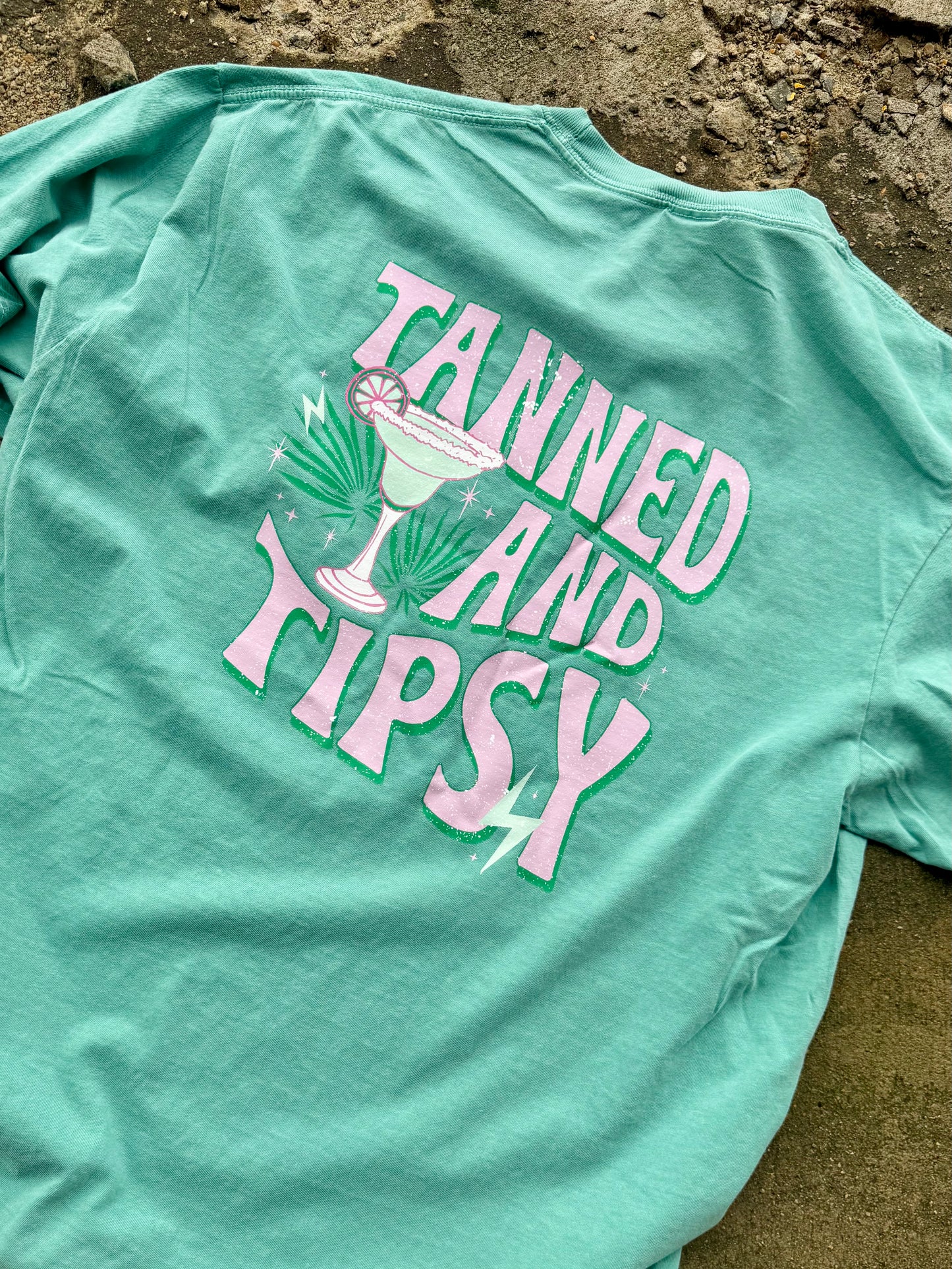 Tanned and Tipsy graphic tee