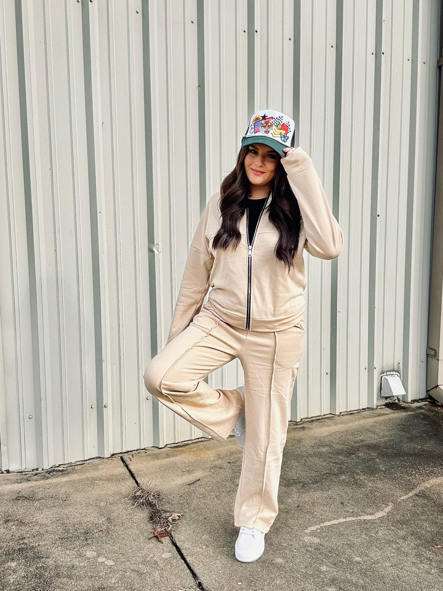 Errands to run cozy zip jacket set