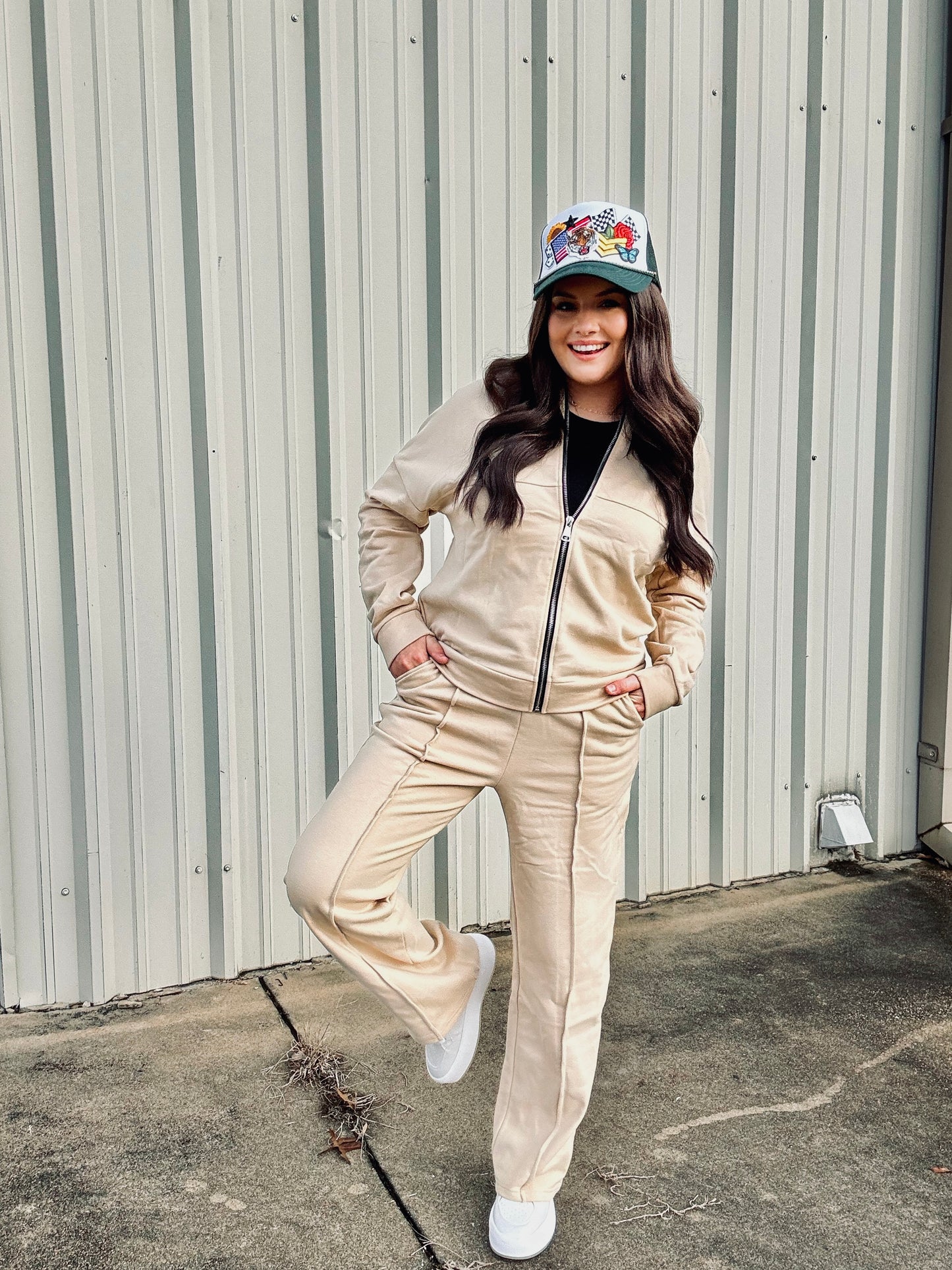 Errands to run cozy zip jacket set