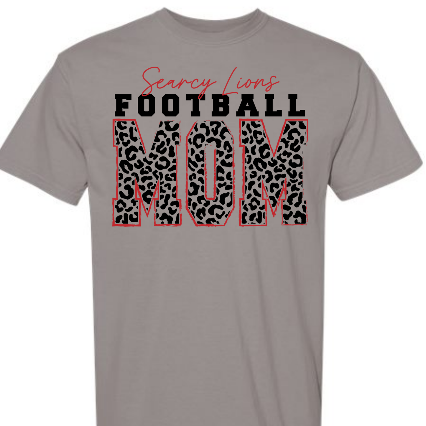 LEOPARD SEARCY LIONS MOM GRAPHIC TEE
