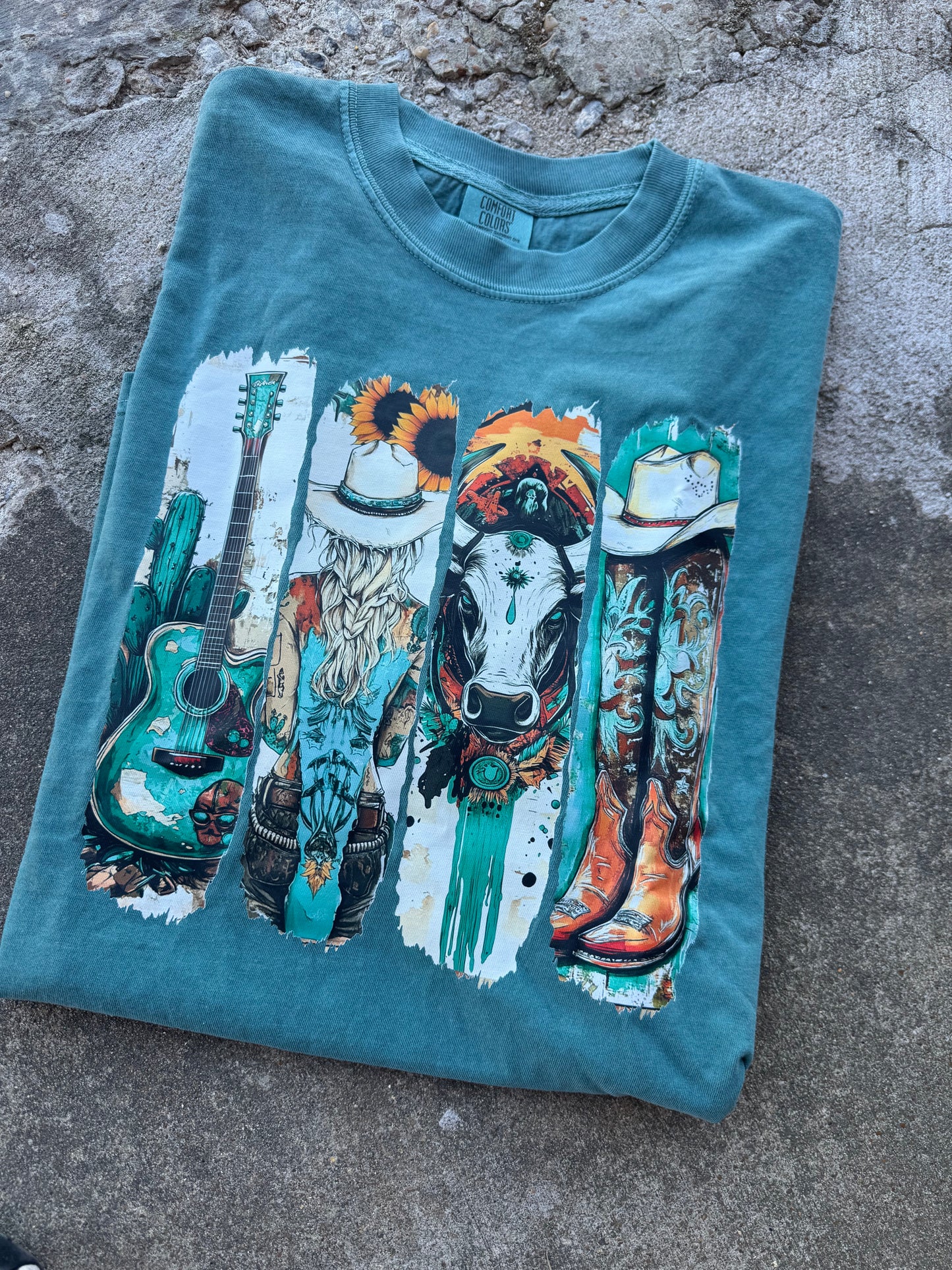 Western Turquoise Graphic Tee