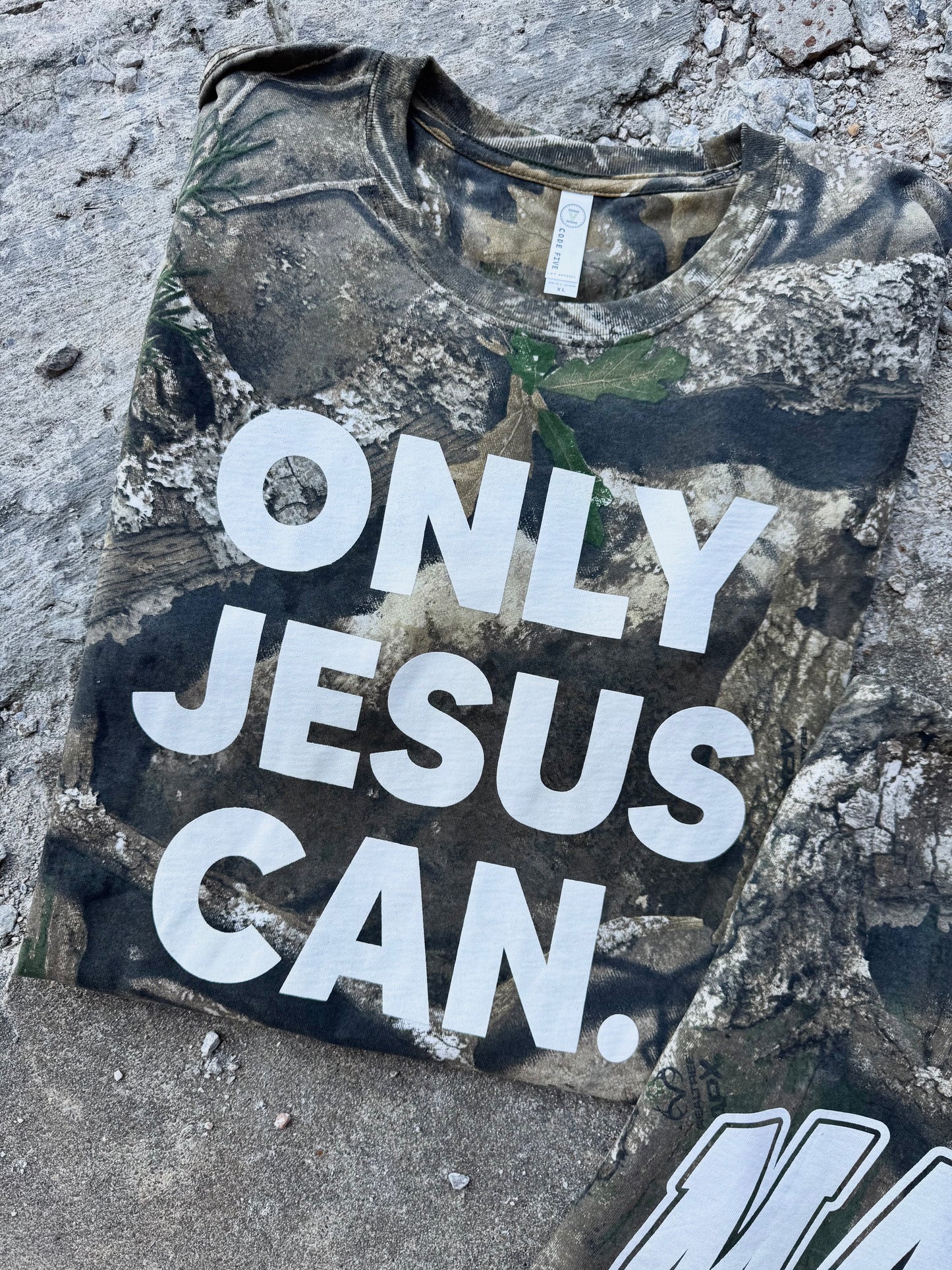ONLY JESUS CAN REAL CAMO TEE