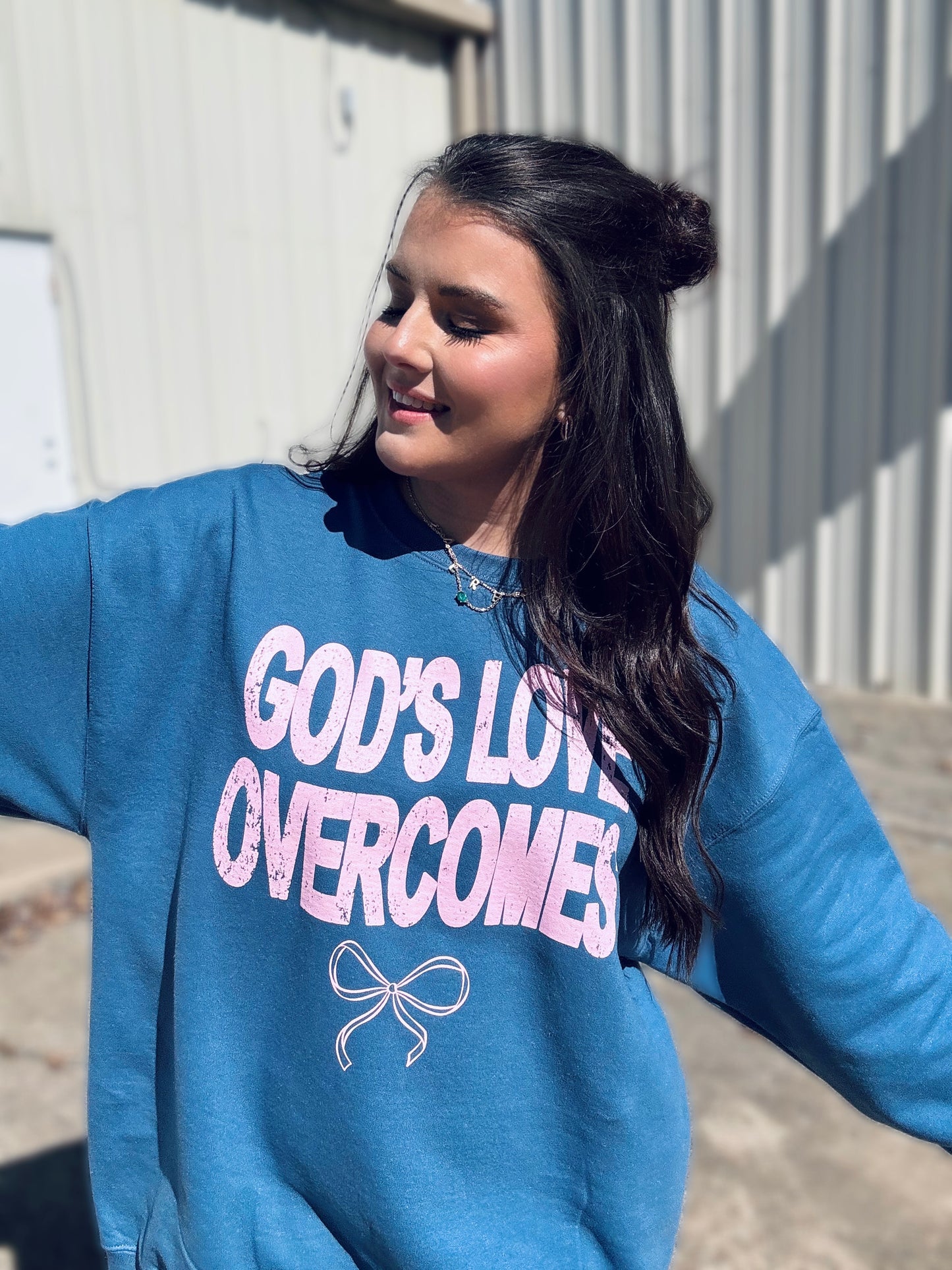 God's Love Overcomes crewneck