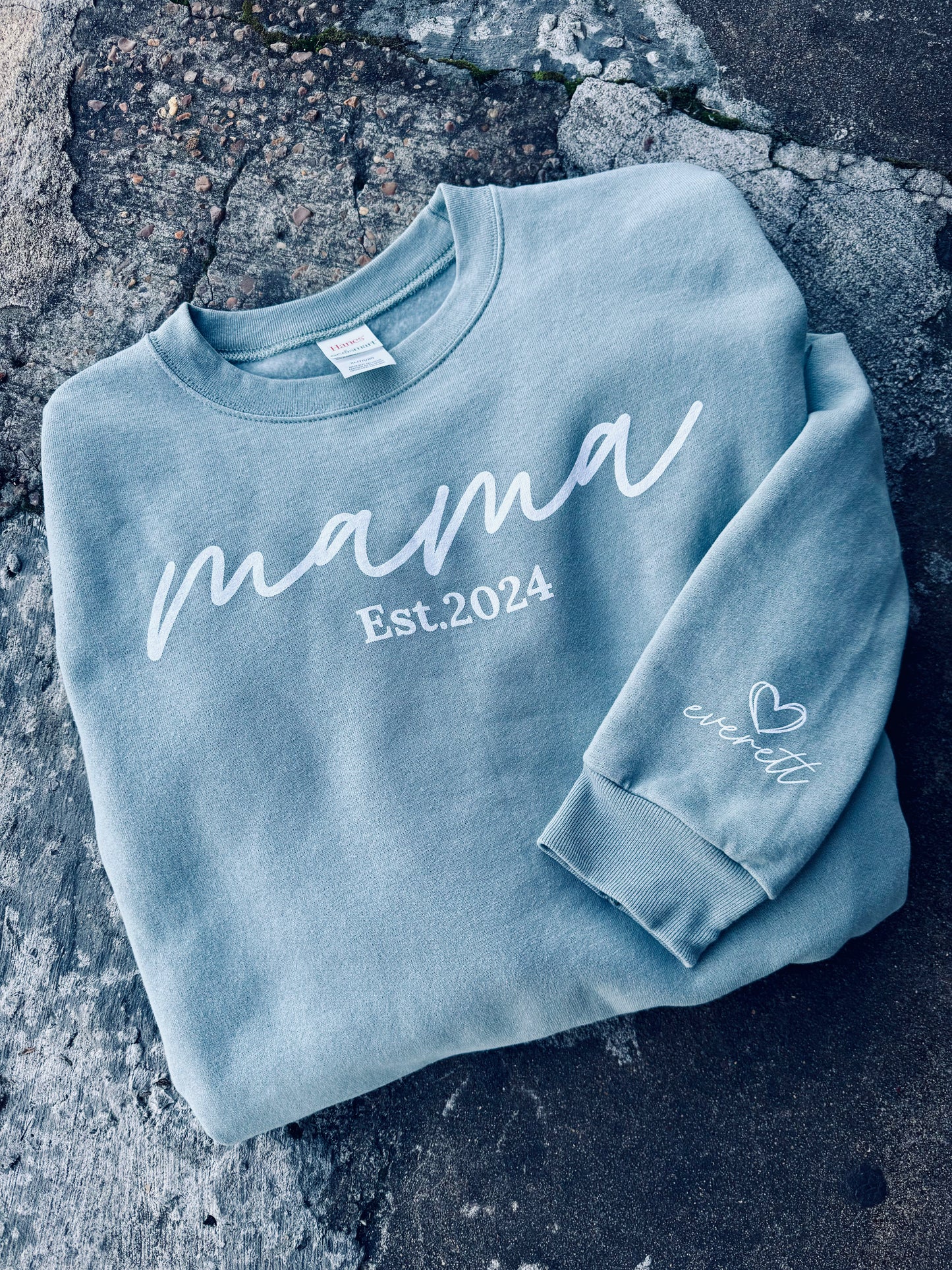 CUSTOM HEART ON YOUR SLEEVE CREWNECK