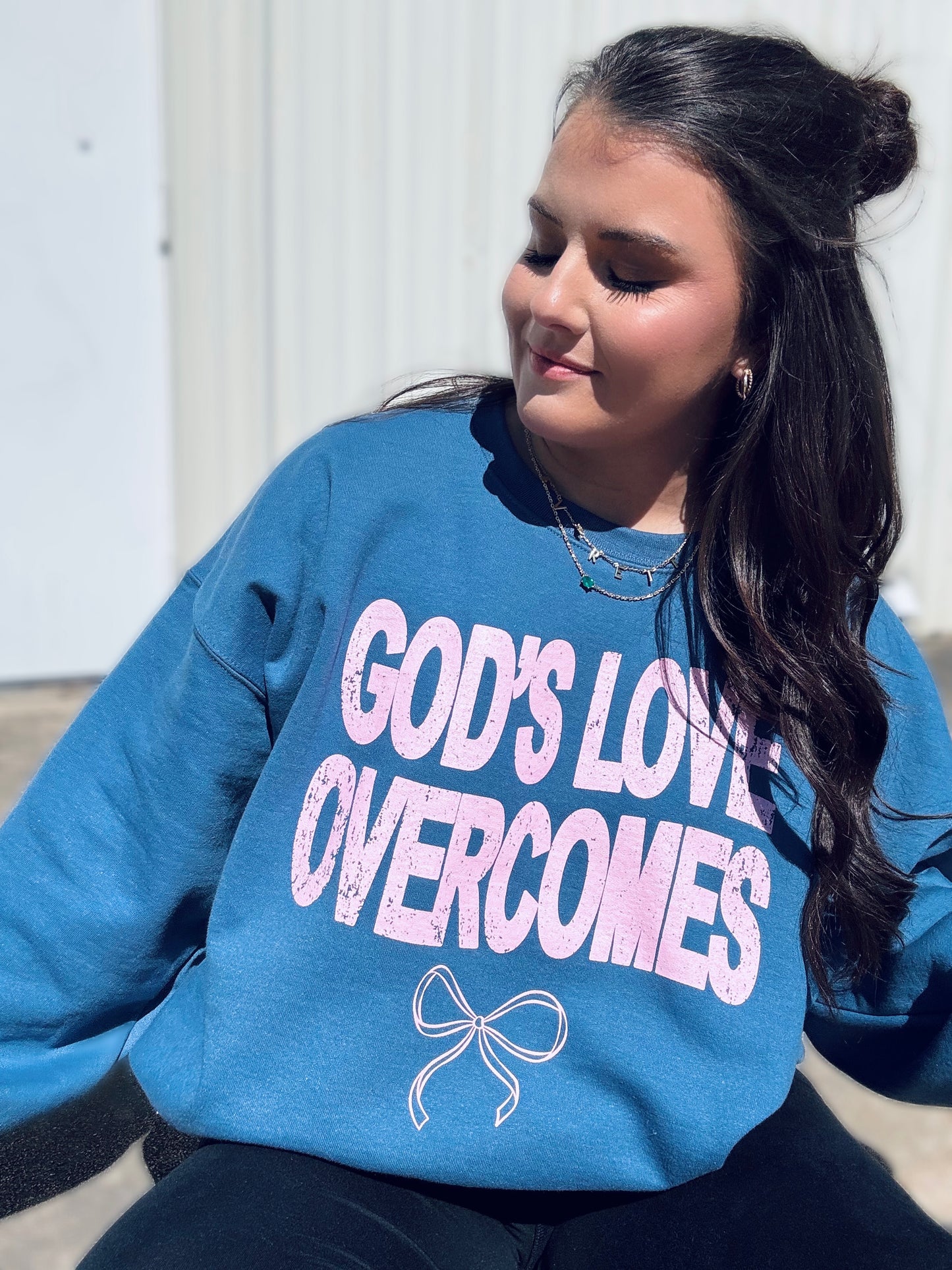 God's Love Overcomes crewneck