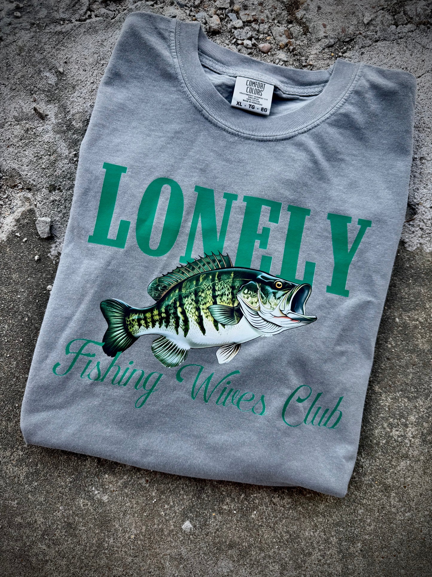 LONELY FISHING WIVES CLUB graphic tee