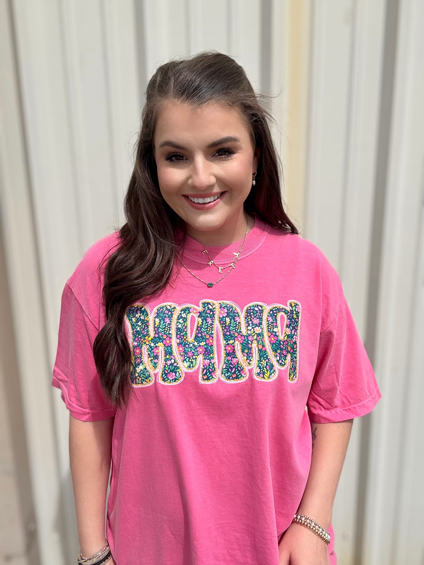 Floral Mama graphic tee