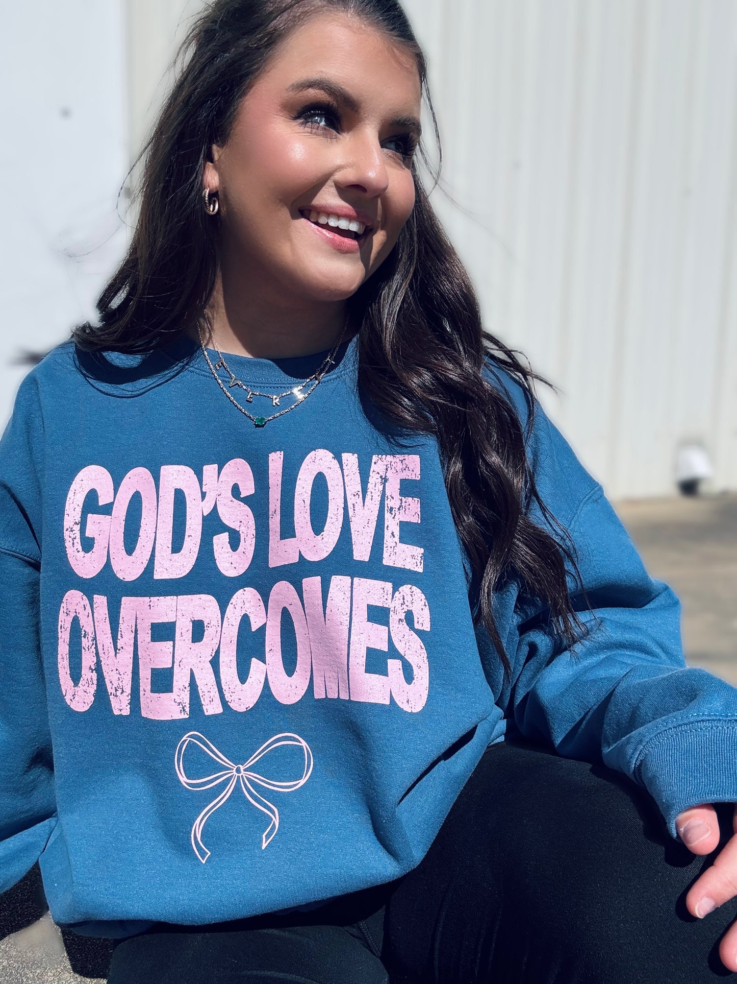 God's Love Overcomes crewneck