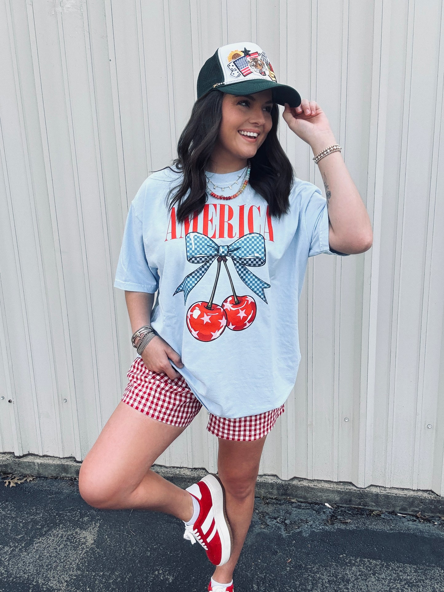 America Cherry Bow graphic tee