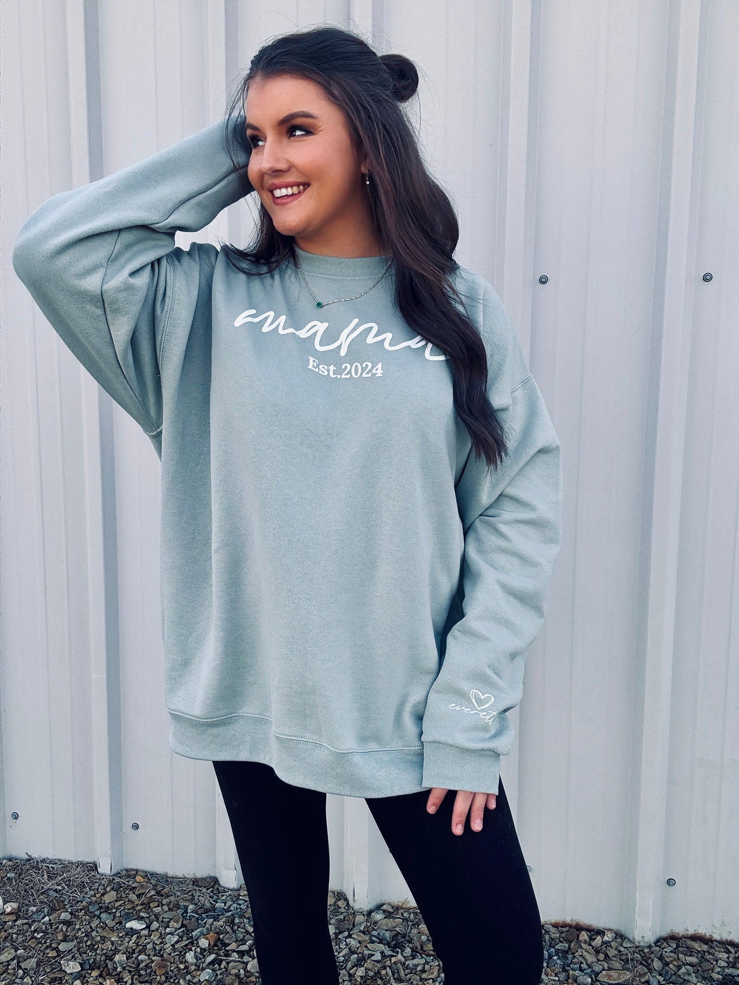CUSTOM HEART ON YOUR SLEEVE CREWNECK