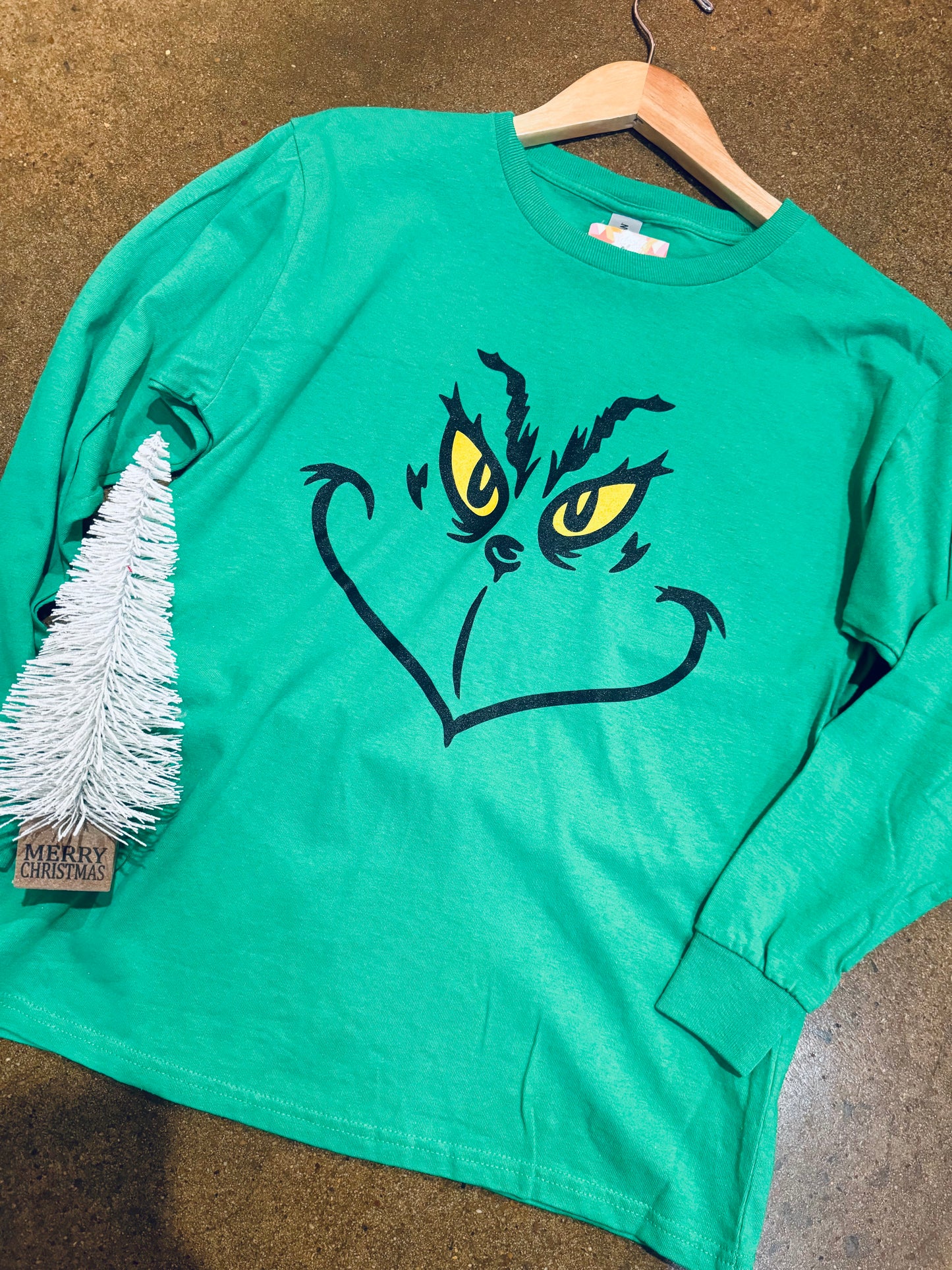 Grinch youth long sleeve tee