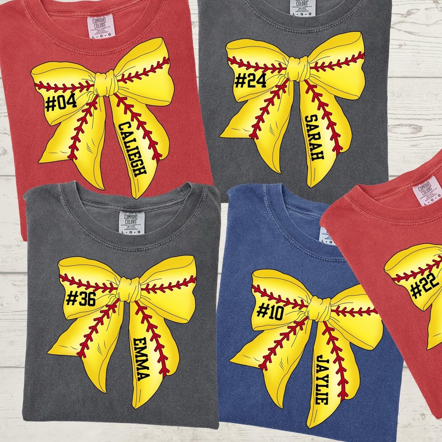 CUSTOM BASEBALL/SOFTBALL BOW GRAPHIC TEE