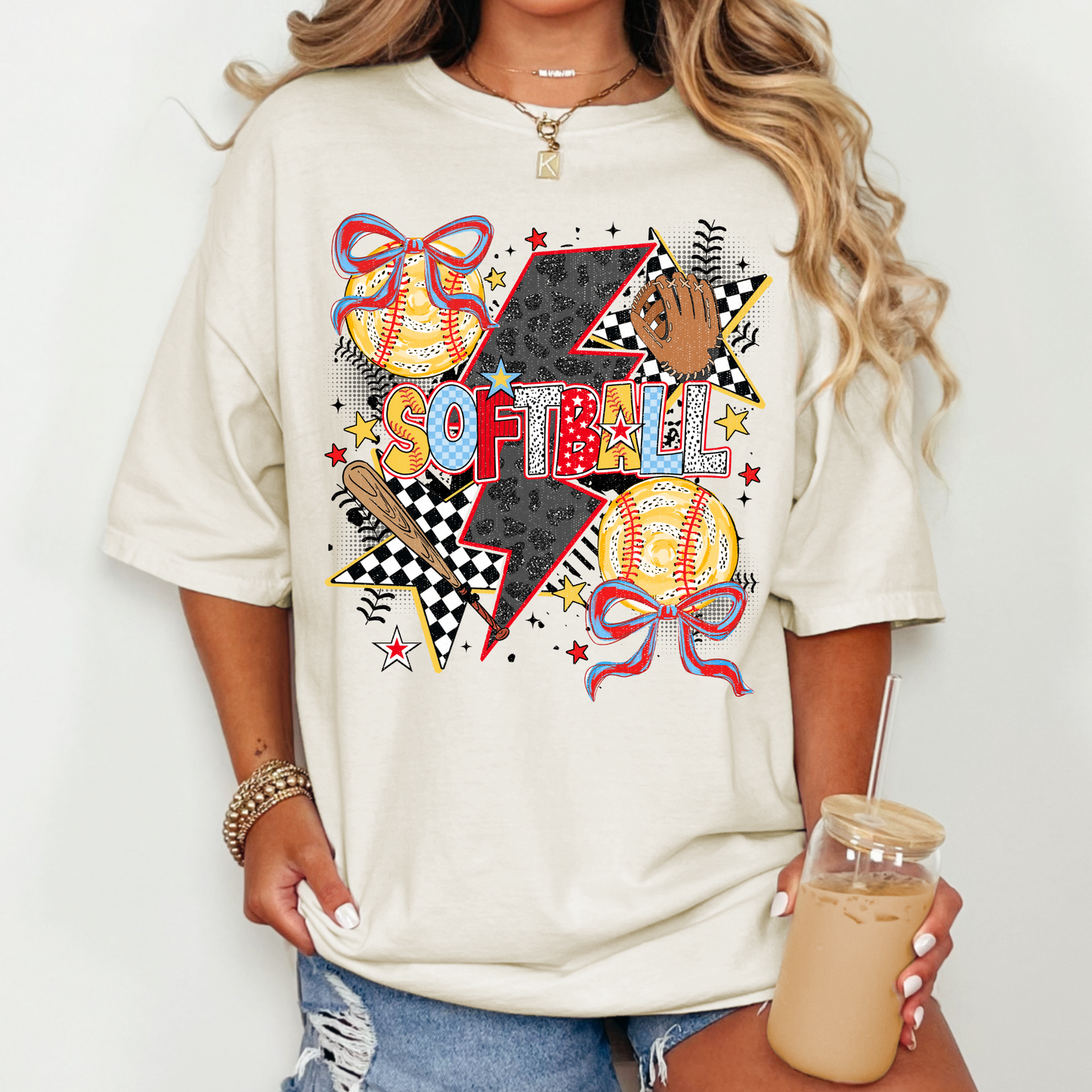 Leopard Softball Graphic Tee