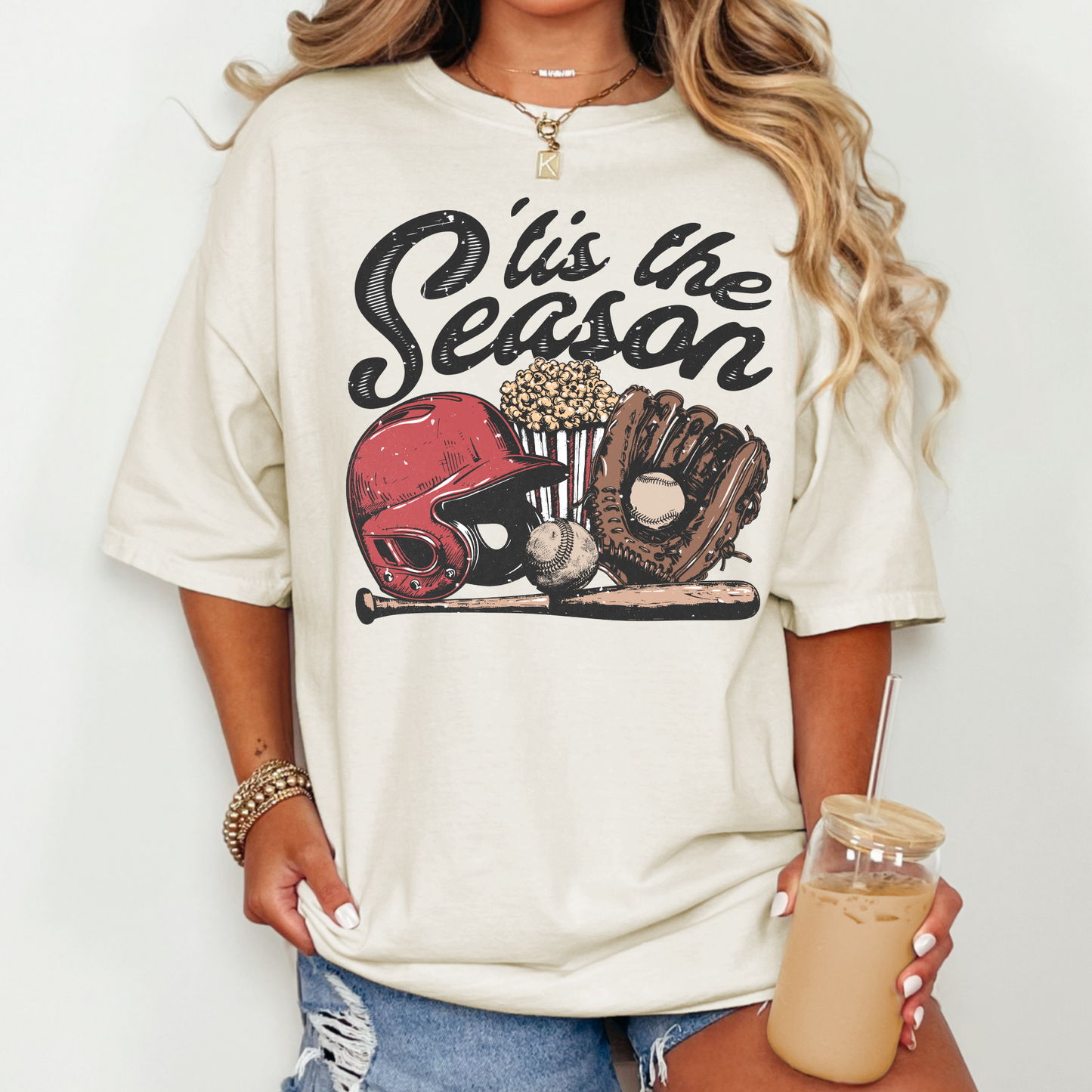 Tis The season Vintage baseball Tee