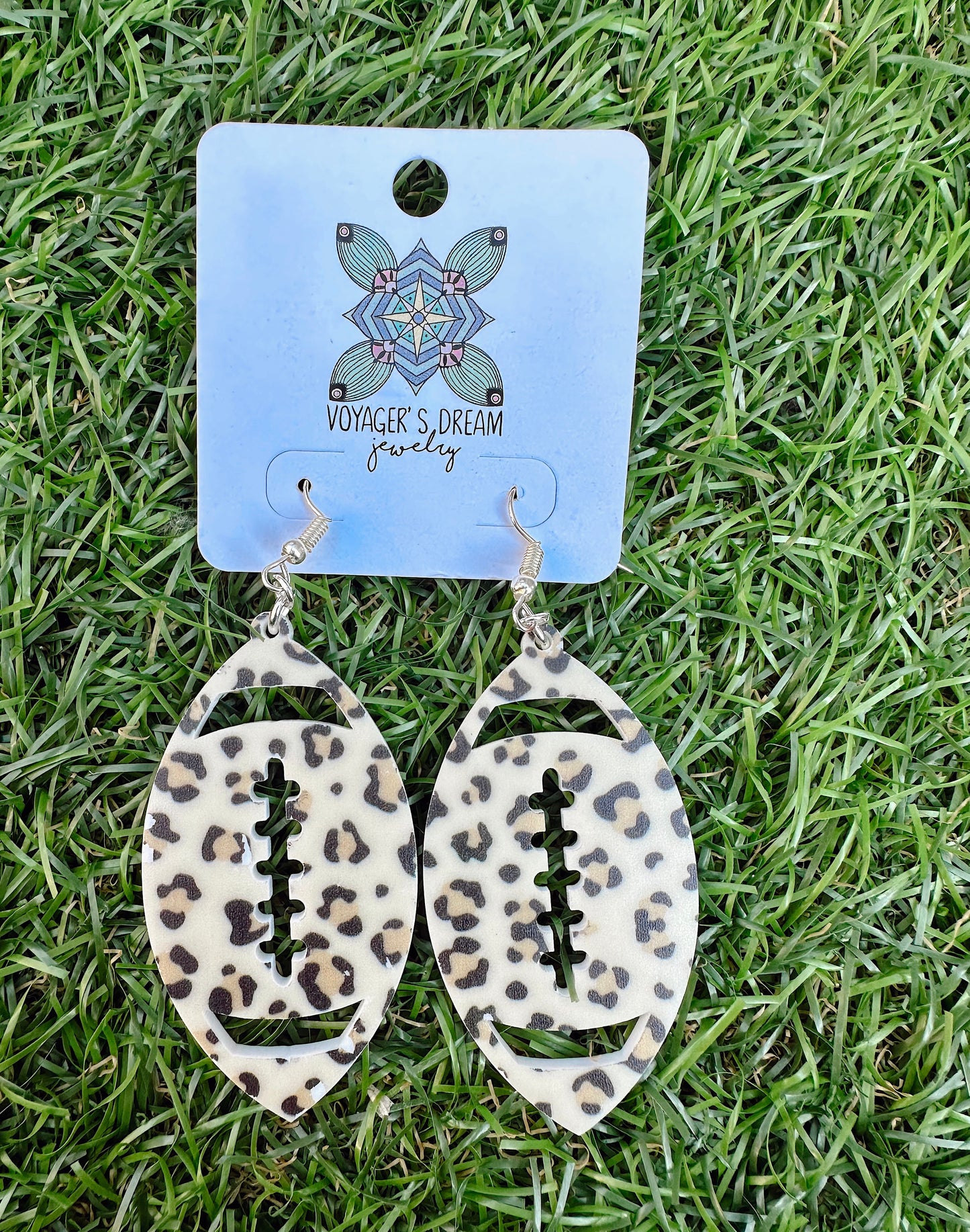 Leopard Football Earrings