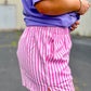 PINK STRIPED BOXER SHORTS