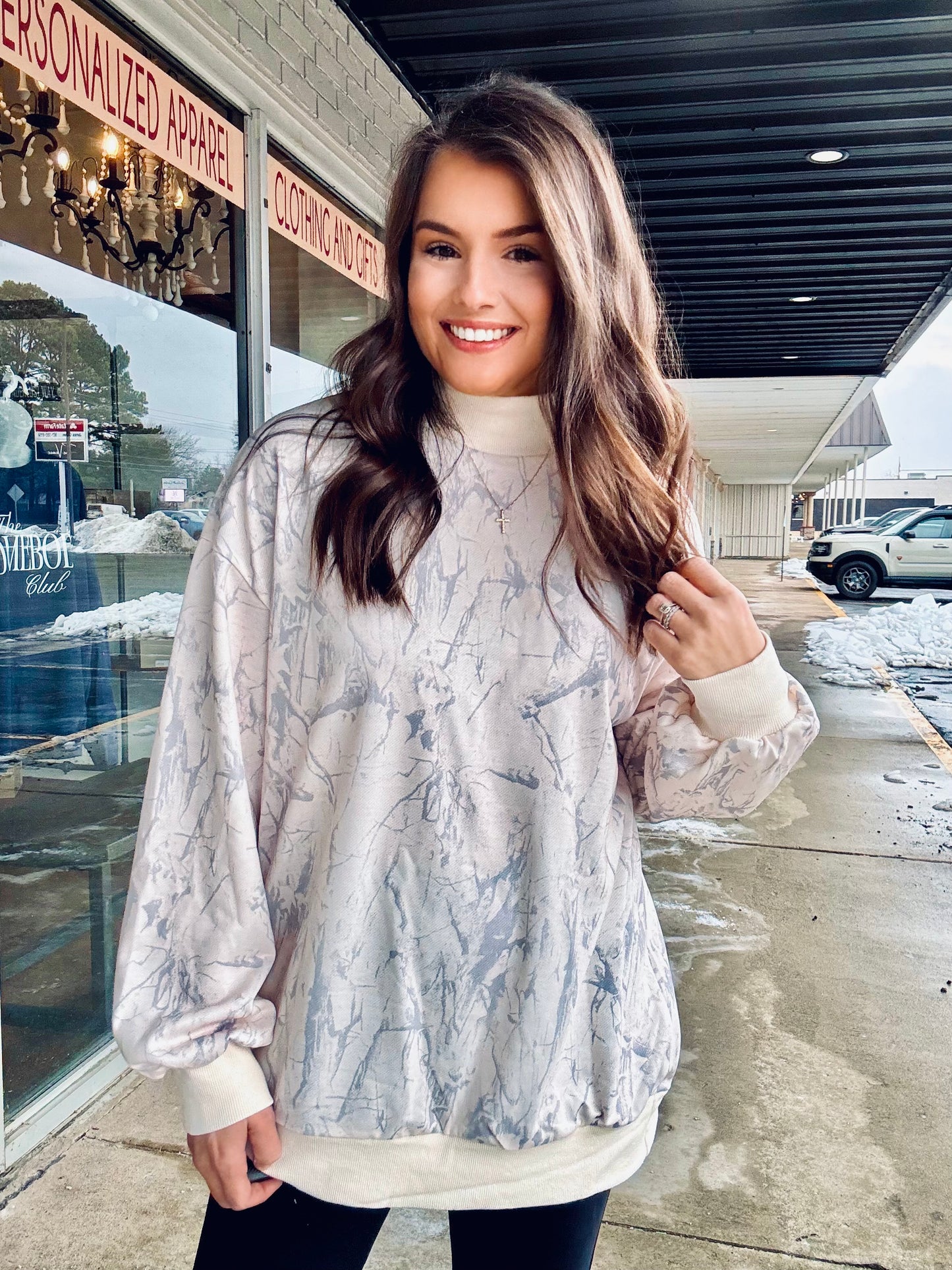 CAMO LIGHTWEIGHT MOCKNECK
