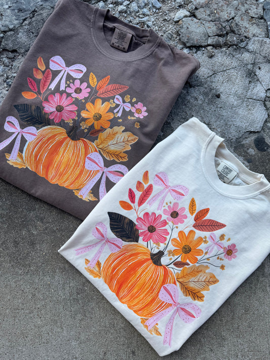 PUMPKPIN BOW GRAPHIC TEE