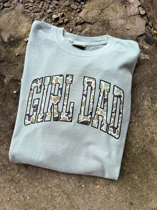 Camo Girl Dad graphic tee
