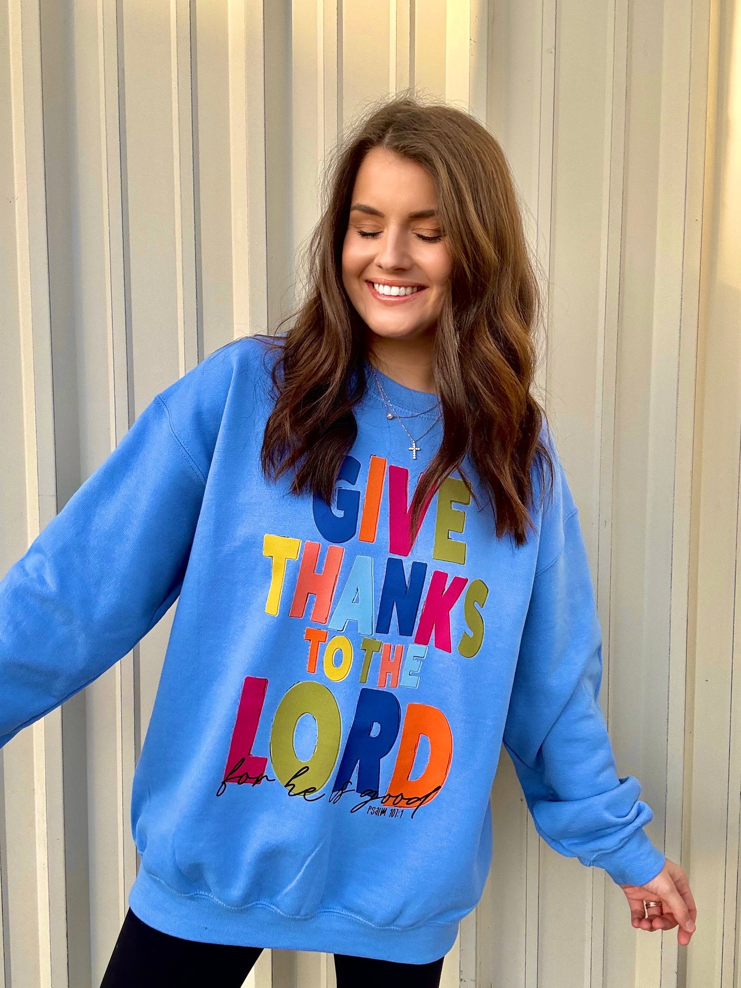 GIVE THANKS TO THE LORD CREWNECK