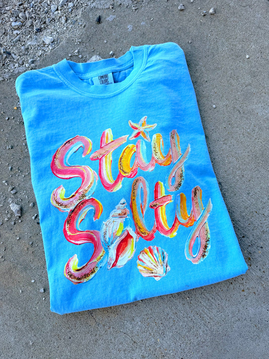 STAY SALTY TEE | SAPPHIRE