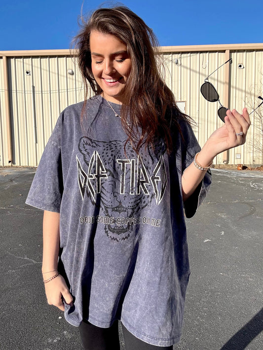 DEF TIRED OVERSIZED BOYFRIEND TEE | BLACKBERRY