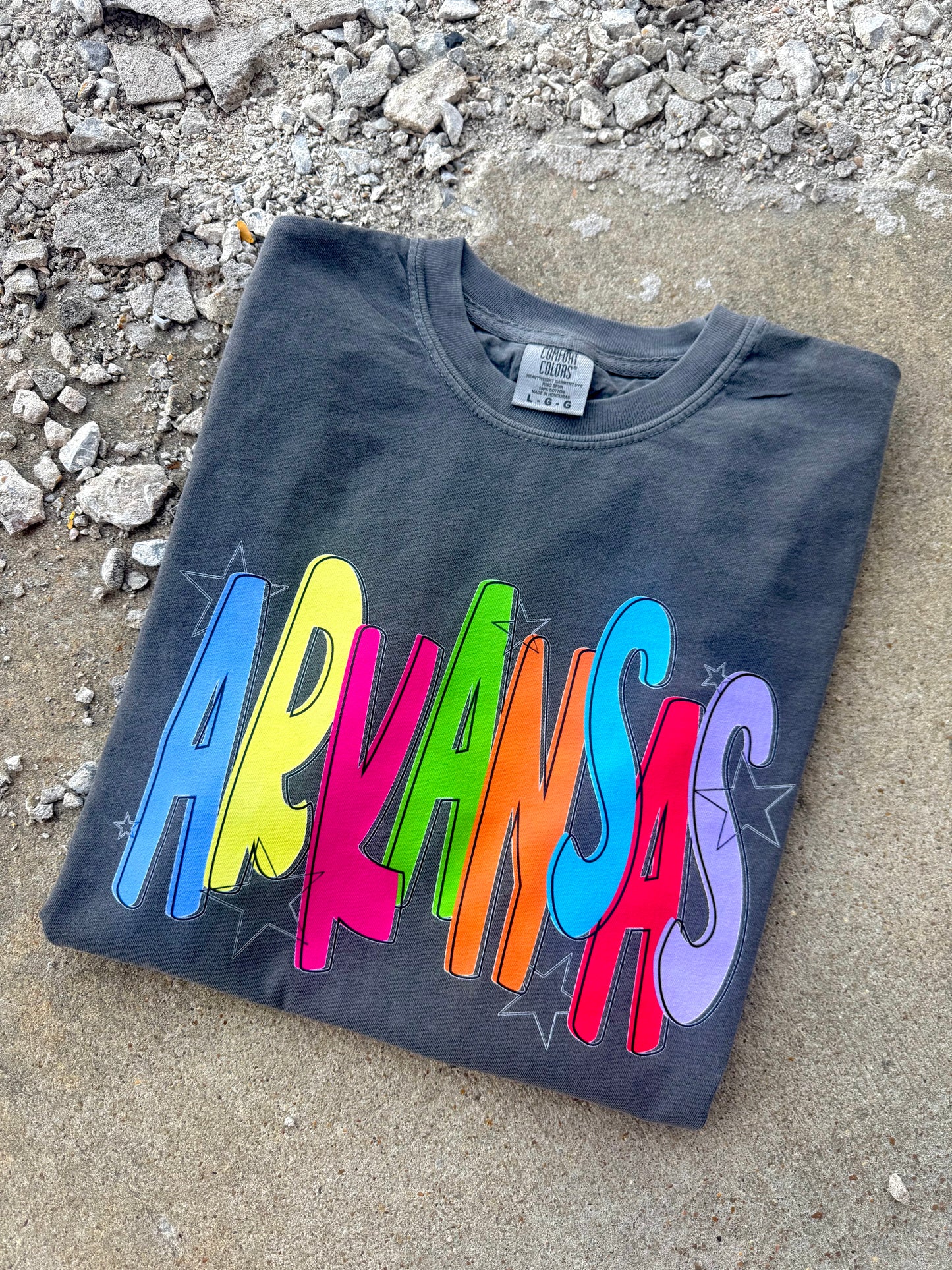 MULTCOLOR ARKANSAS STAR TEE | PEPPER