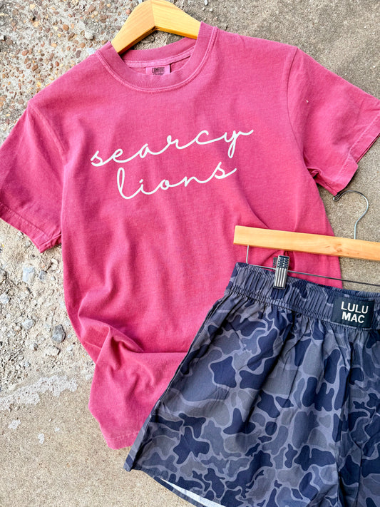 CURSIVE SEARCY LIONS GRAPHIC TEE