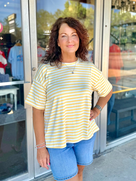 SUNNY STROLL STRIPED TOP