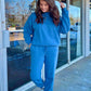 DUSTY BLUE FLEECE JOGGER SET | DUSTY BLUE