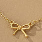 Delicate bow pendant necklace