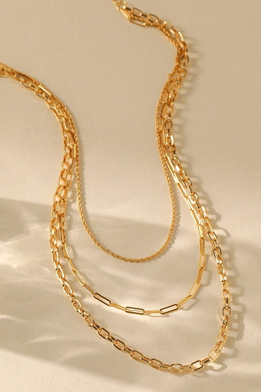 Triple Layer 18K Necklace