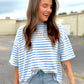 BLUE SKIES STRIPED TEE